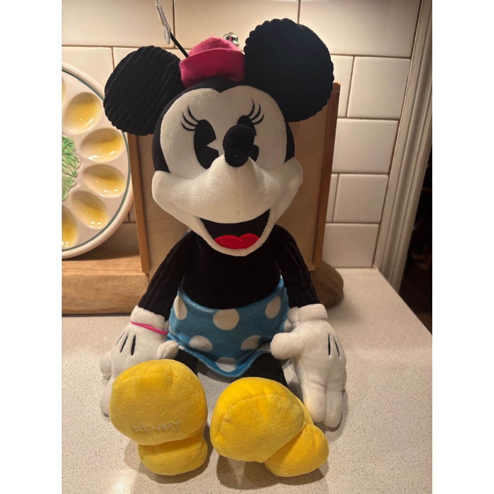 Disney Minnie Mouse Scentsy Buddy Plush Blue Polka Dot Skirt Pink Hat Vintage
